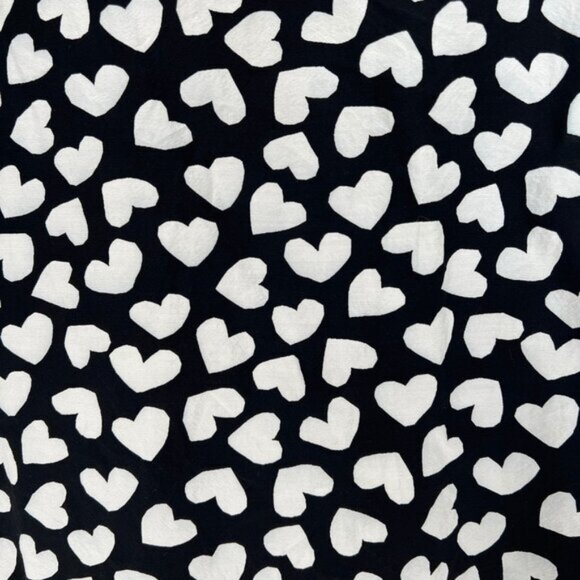 Kate Spade Silk Dancing Hearts Flutter Sleeve Top Ruffle Blouse Shirt Print Cute - Picture 6 of 8